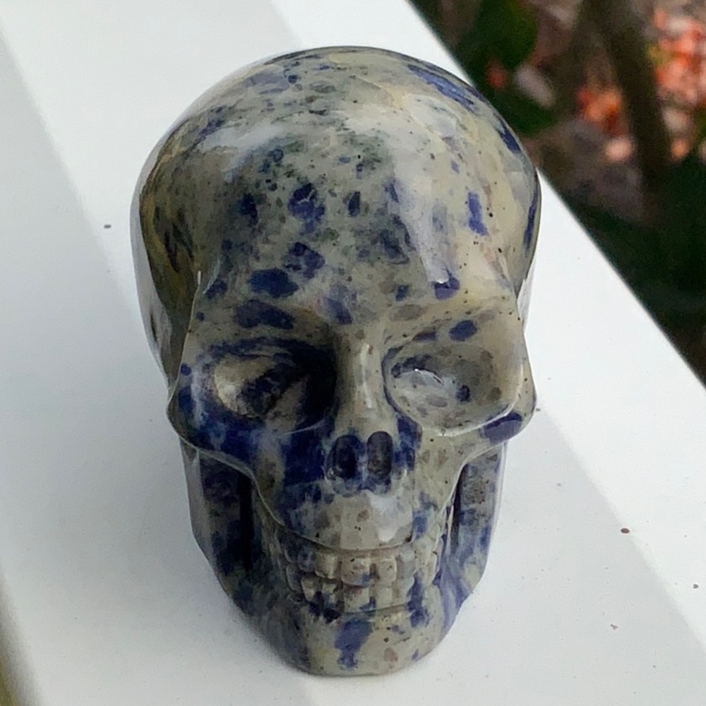 SODALITE HAND CARVED SKULL